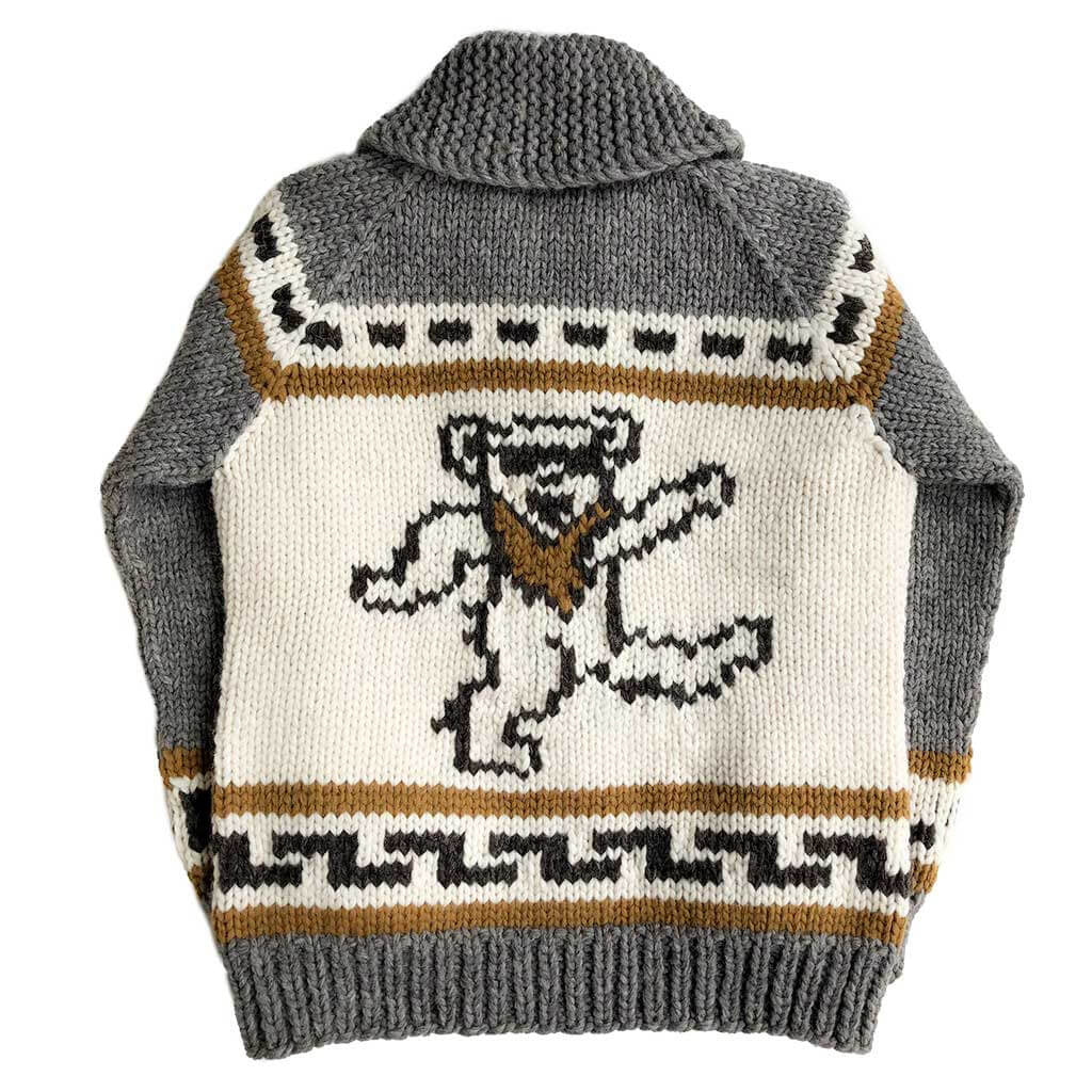 Granted Grateful Dead Dude Bear Chunky Knit- Sheep Grey