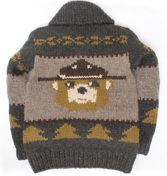 Granted Camp fire Bear Chunky Knit- Charcoal