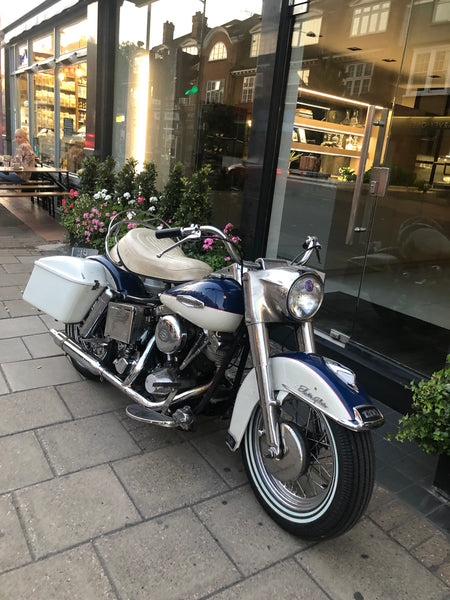 Vintage 1970 Harley Davidson Duo Glide - Blue