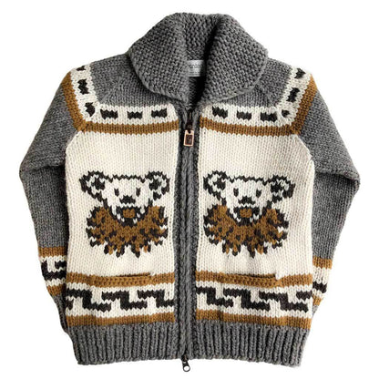 Granted Grateful Dead Dude Bear Chunky Knit- Sheep Grey