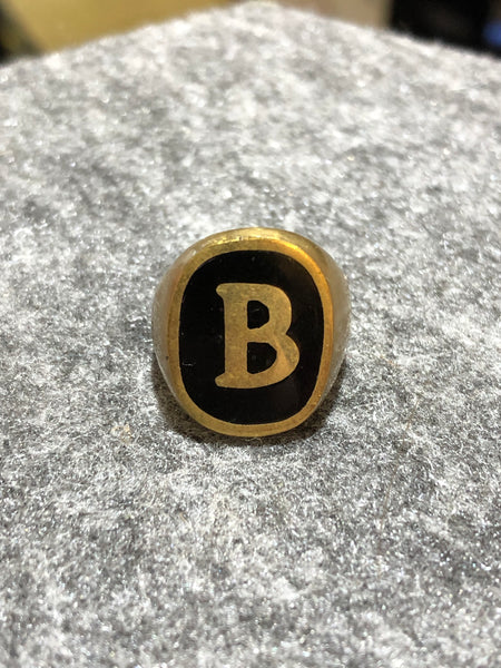 ABC Letters Ring Bronze with Black