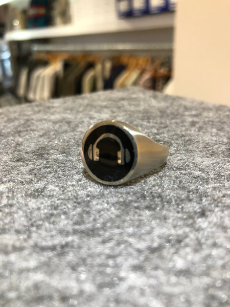 Music Ring Stainless with Black