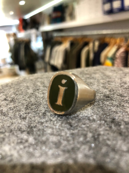 ABC Letters Ring Stainless with Army Green