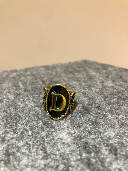ABC Letters Cigar Ring Bronze with Black