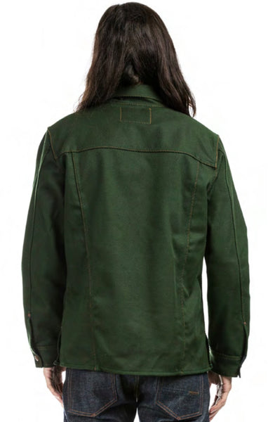 Indigofera Fargo Cotton Kersey Shirt Jacket - Green