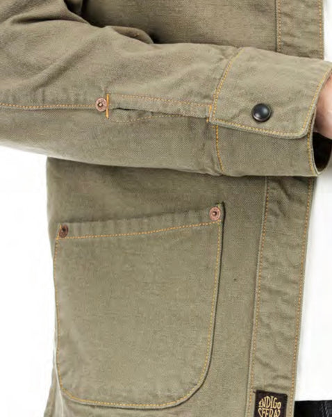 Indigofera Slowhand Shirt, Heavy Military Serge Beige