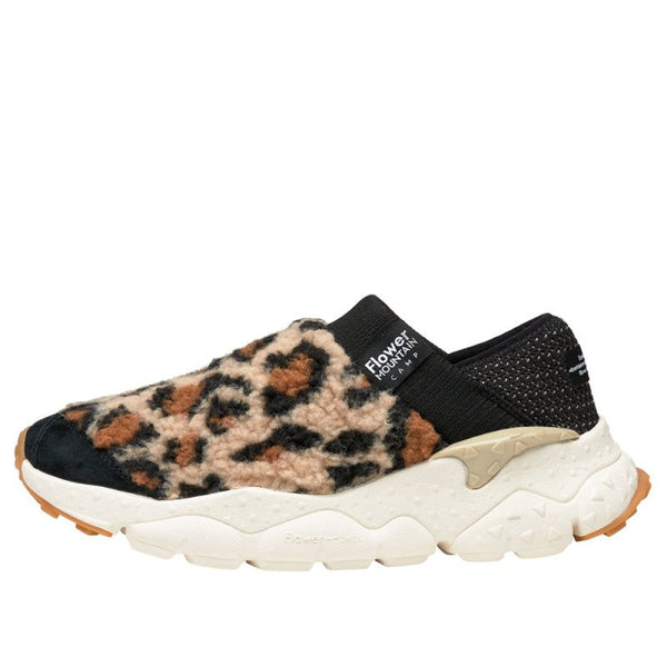 Flower Mountain Camp Woman Moc - Charcoal Grey Animal Print