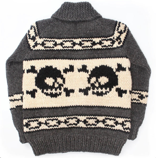 Granted Skull Chain Chunky Knit- Charcoal