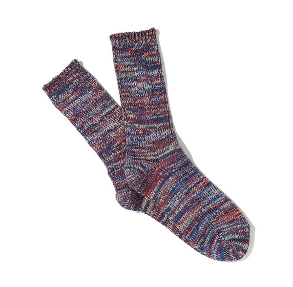 Anonymous Ism 5 Colour Mix Crew Sock - Navy