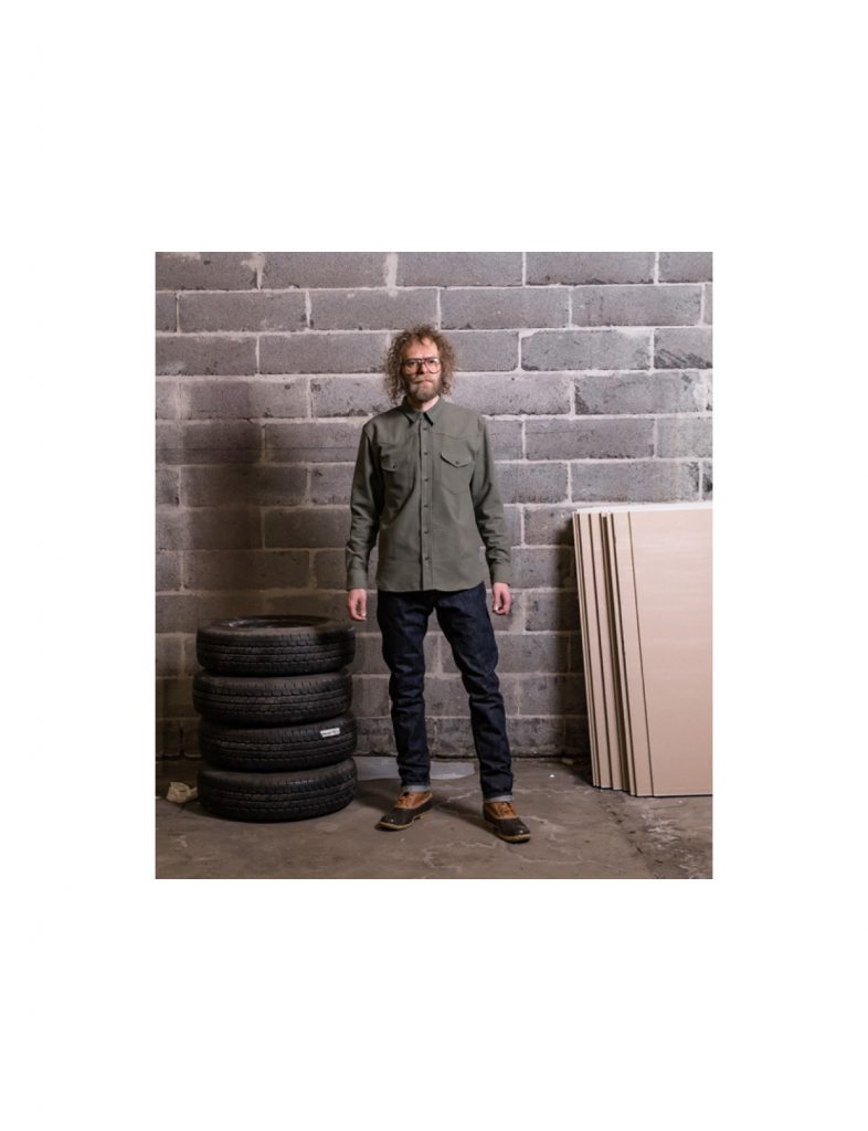 Indigofera Manolito Shirt - Green Moleskin
