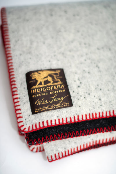 Indigofera "Unbridled" Wes Lang Blanket - Blk & Wht