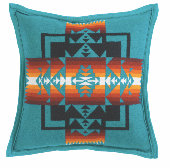 CHIEF JOSEPH DUCK/ FILL PILLOW 16x16 (4 designs available), pillow, Pendleton, Mr Mullan's General Store, Turquoise, Turquoise, [option2], [option3]. We recommend using the default value. Default value is: CHIEF JOSEPH DUCK/ FILL PILLOW 16x16 (4 designs available) - Mr Mullan's General Store