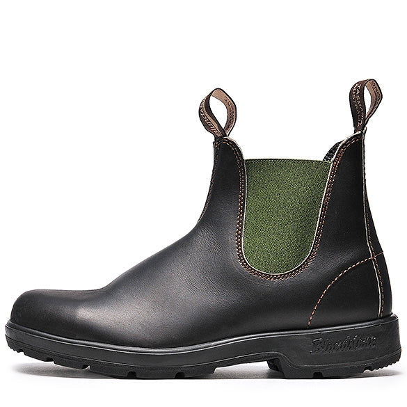 Blundstone 519 Stout Brown with Olive Elastic