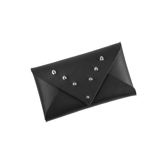 LEATHER ENVELOPE CLUTCH - PART STUDDED SMALL, Purse, Nina Ullrich, Mr Mullan's General Store, [variant_title], [option1], [option2], [option3]. We recommend using the default value. Default value is: LEATHER ENVELOPE CLUTCH - PART STUDDED SMALL - Mr Mullan's General Store